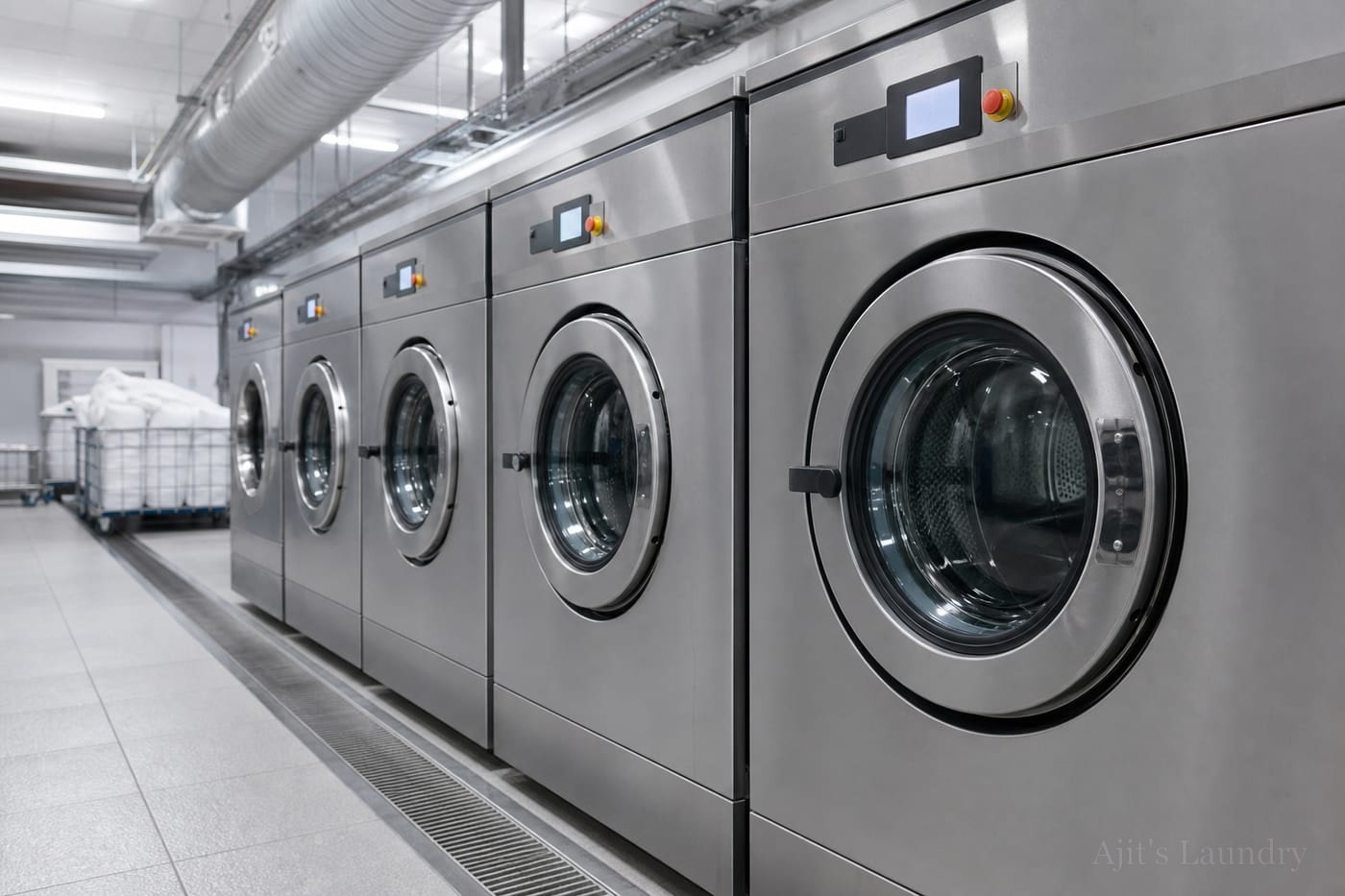 Industrial washers & dryers at Ajit's Laundry