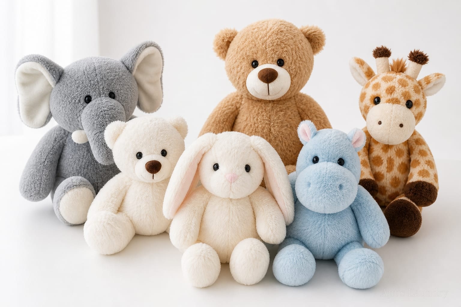 Soft toys after gentle dry cleaning