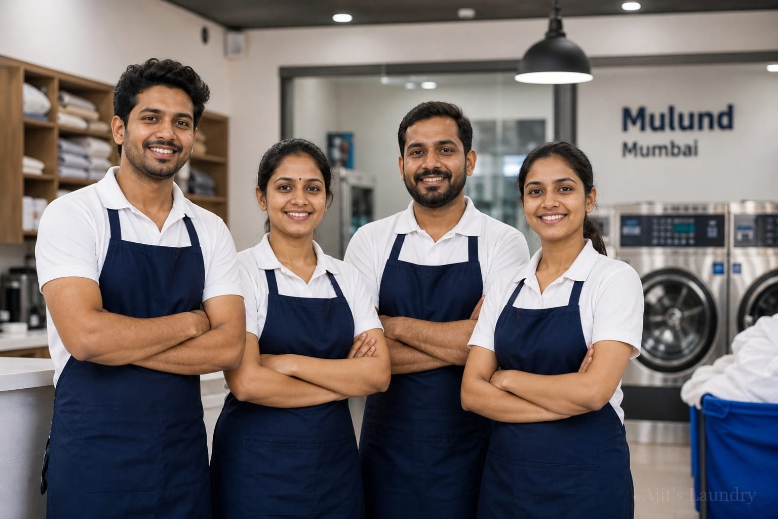 Professional laundry team at Ajit's Laundry Mulund West