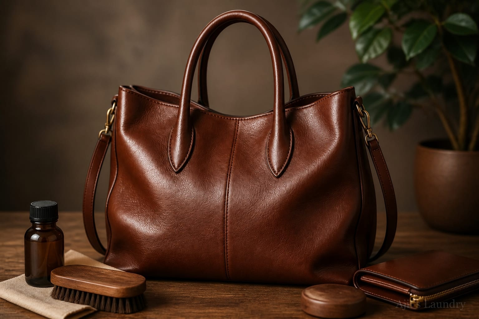 Final look after Leather Bag Cleaning at Ajit's Laundry Mulund