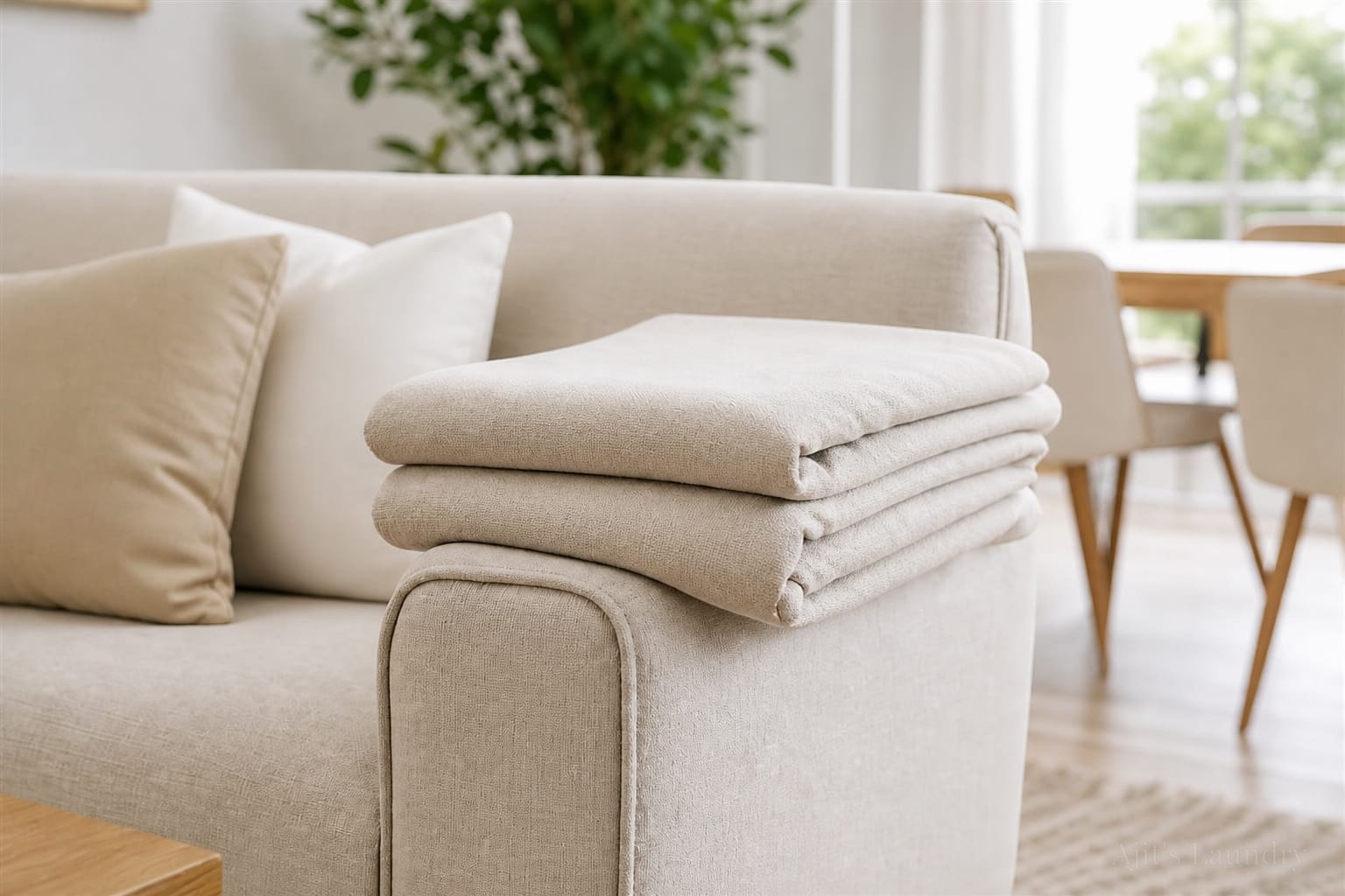 Final look after Sofa Cover Cleaning at Ajit's Laundry Mulund